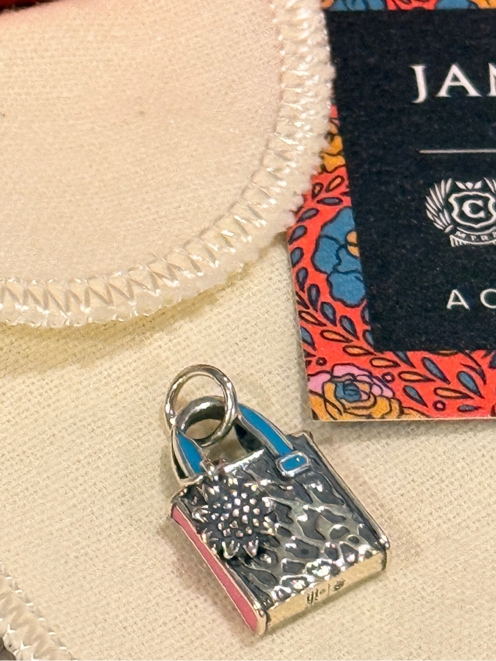 James Avery x Consuela Collab Sterling Silver Tote Charm - never worn, brand new - Picture 3 of 3